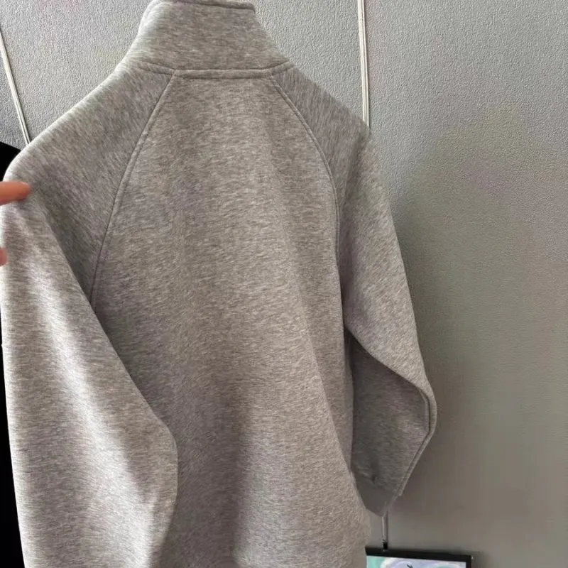 『M-5XL』最愛の一着 好感度UP シンプル ハーフ ジップ トレーナー