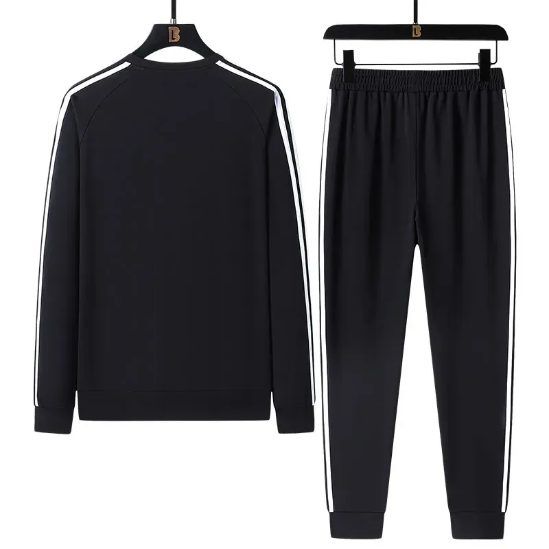 『L-5XL』おすすめ 大人らしい シンプル ラウンドネック 男女兼用 セットアップ