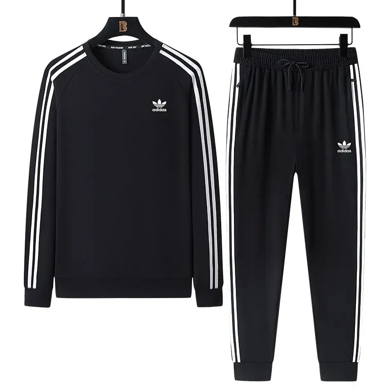 『L-5XL』おすすめ 大人らしい シンプル ラウンドネック 男女兼用 セットアップ