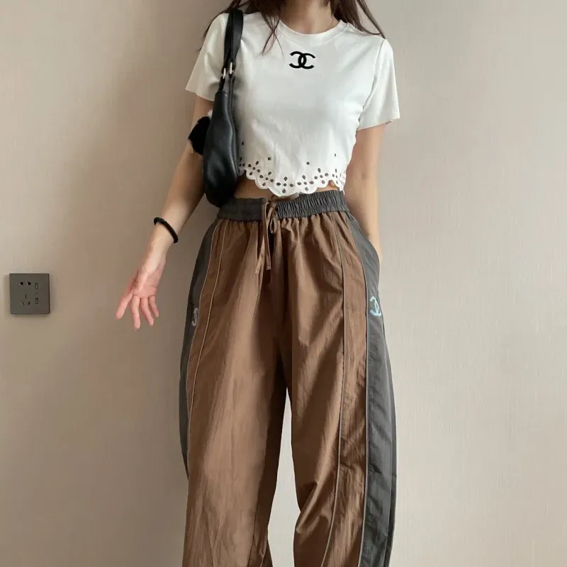 『S-L』激売れ中 憧れ おしゃれ 透かし彫り コットン 半袖 Ｔシャツ