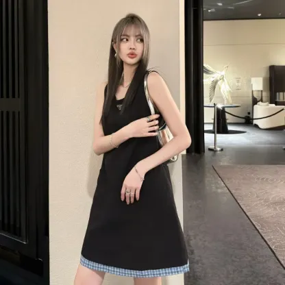 『S-L』好感度100％ 合わせやすい セレブリティノースリープ 切り替え ワンピース