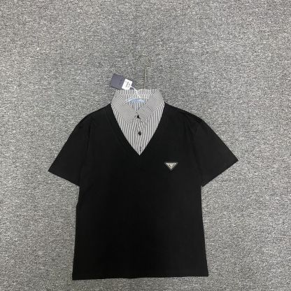 『L-5XL』夏にぴったりのストライプ柄半袖Tシャツ 着回し力抜群で男女兼用