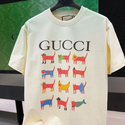 『S-XL』人気のプリント入り純綿Tシャツ、カジュアルなゆったりトップス