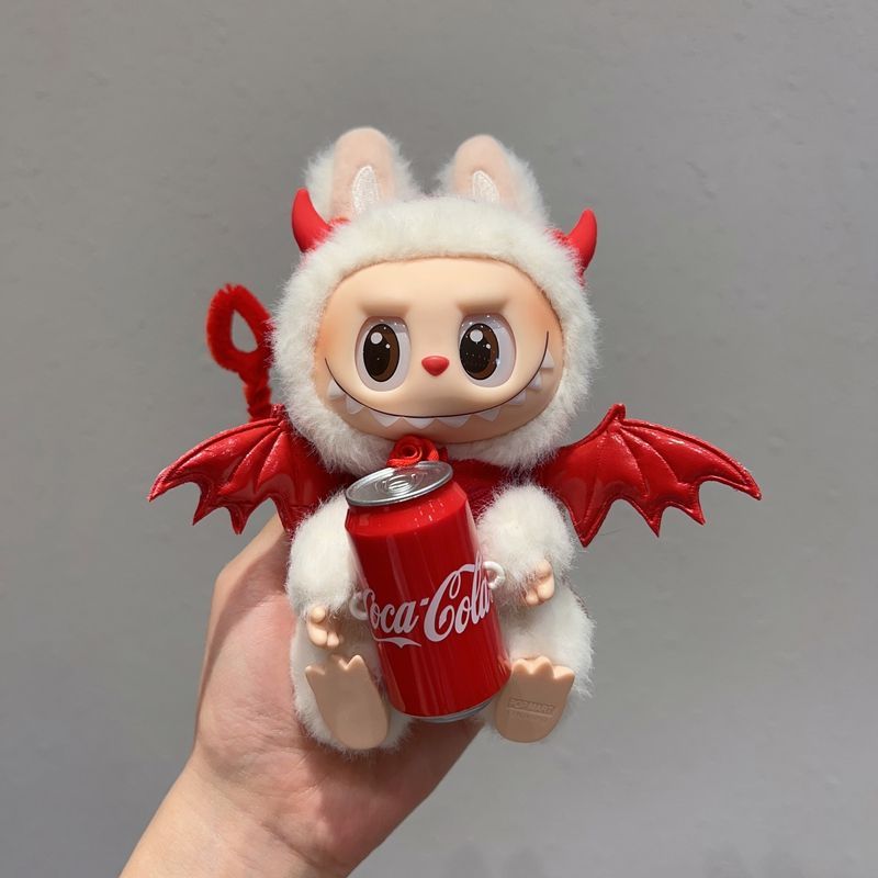 LABUBU 服 - 悪魔の翼 Bubu 人形 服 コーラ レッド ドレス かわいい セット 1 2 3 世代