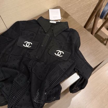 新作春夏刺繍レースブラウス（レディース、ゆったりフィット）
