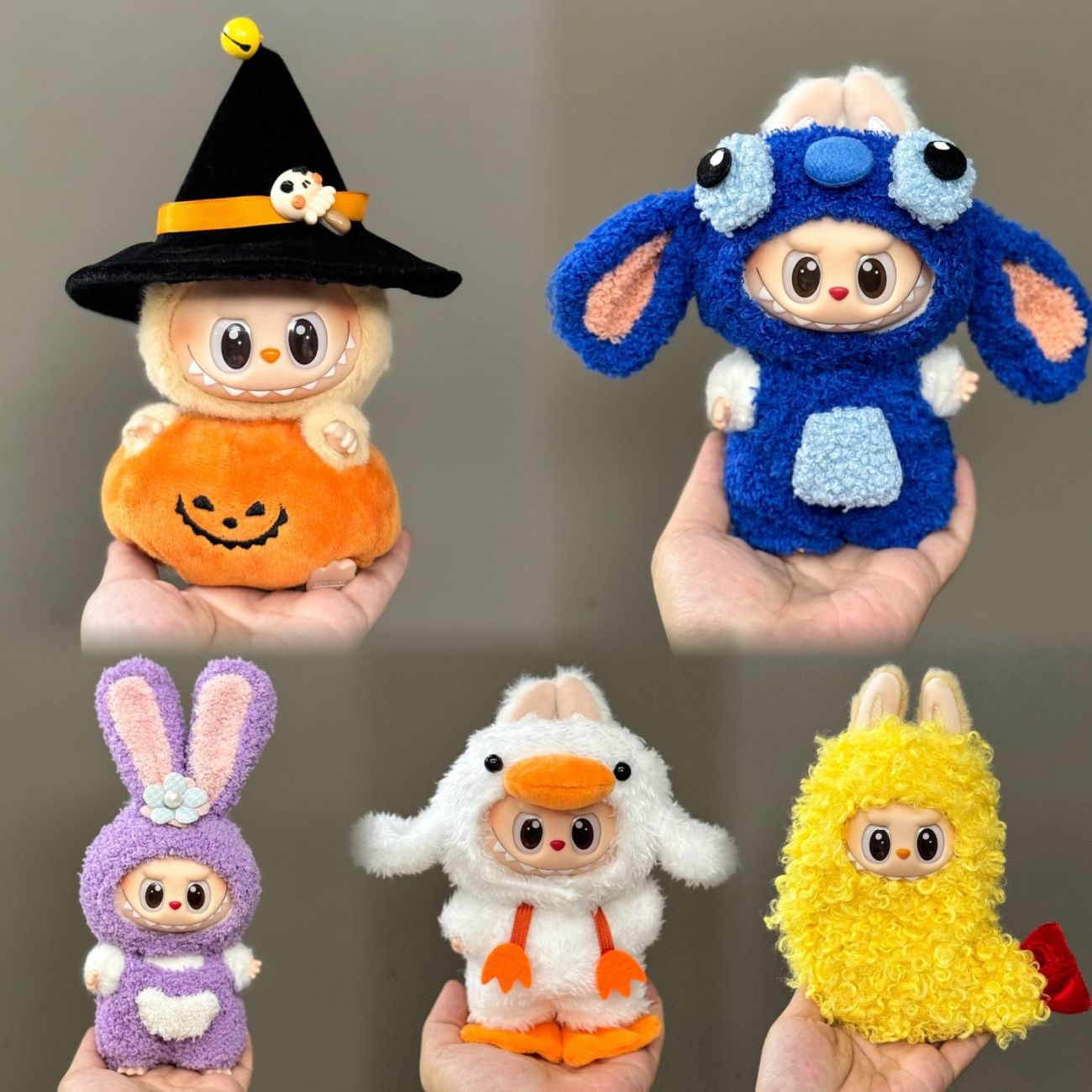 （服のみの販売）labubuパンプキンスティッチぬいぐるみセット第1世代と第2世代ビニール森のおとぎ話人形の服