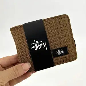 複数のカードスロット、小銭入れ、IDバッグを備えたトレンディなキャンバスウォレット
