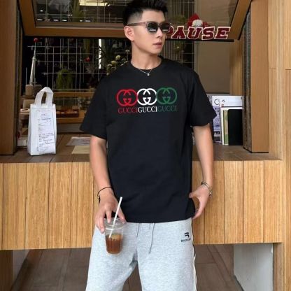 夏のトレンドの半袖レターラウンドネックプリント万能Tシャツ