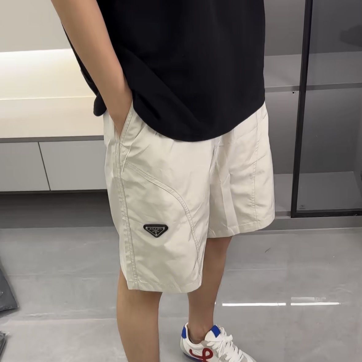 『M-4XL』男女兼用の、スポーティーでカジュアルな、トレンディで通気性の良いショートパンツ