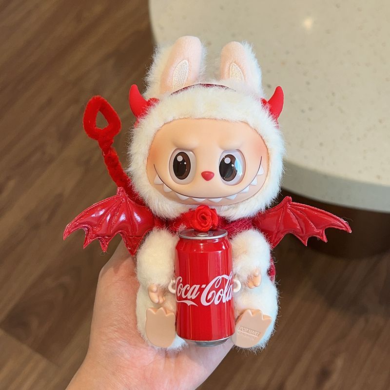 LABUBU 服 - 悪魔の翼 Bubu 人形 服 コーラ レッド ドレス かわいい セット 1 2 3 世代