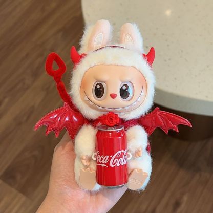 LABUBU 服 - 悪魔の翼 Bubu 人形 服 コーラ レッド ドレス かわいい セット 1 2 3 世代