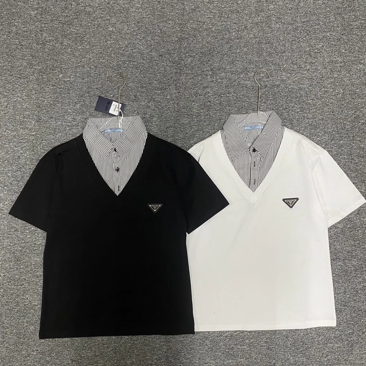 『L-5XL』夏にぴったりのストライプ柄半袖Tシャツ 着回し力抜群で男女兼用