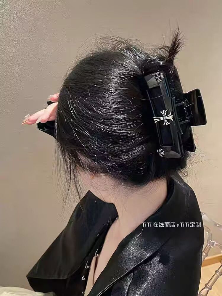 レトロな黒のグラブクリップクールな女の子のヘアピンファッショナブルなインスタイル秋と冬