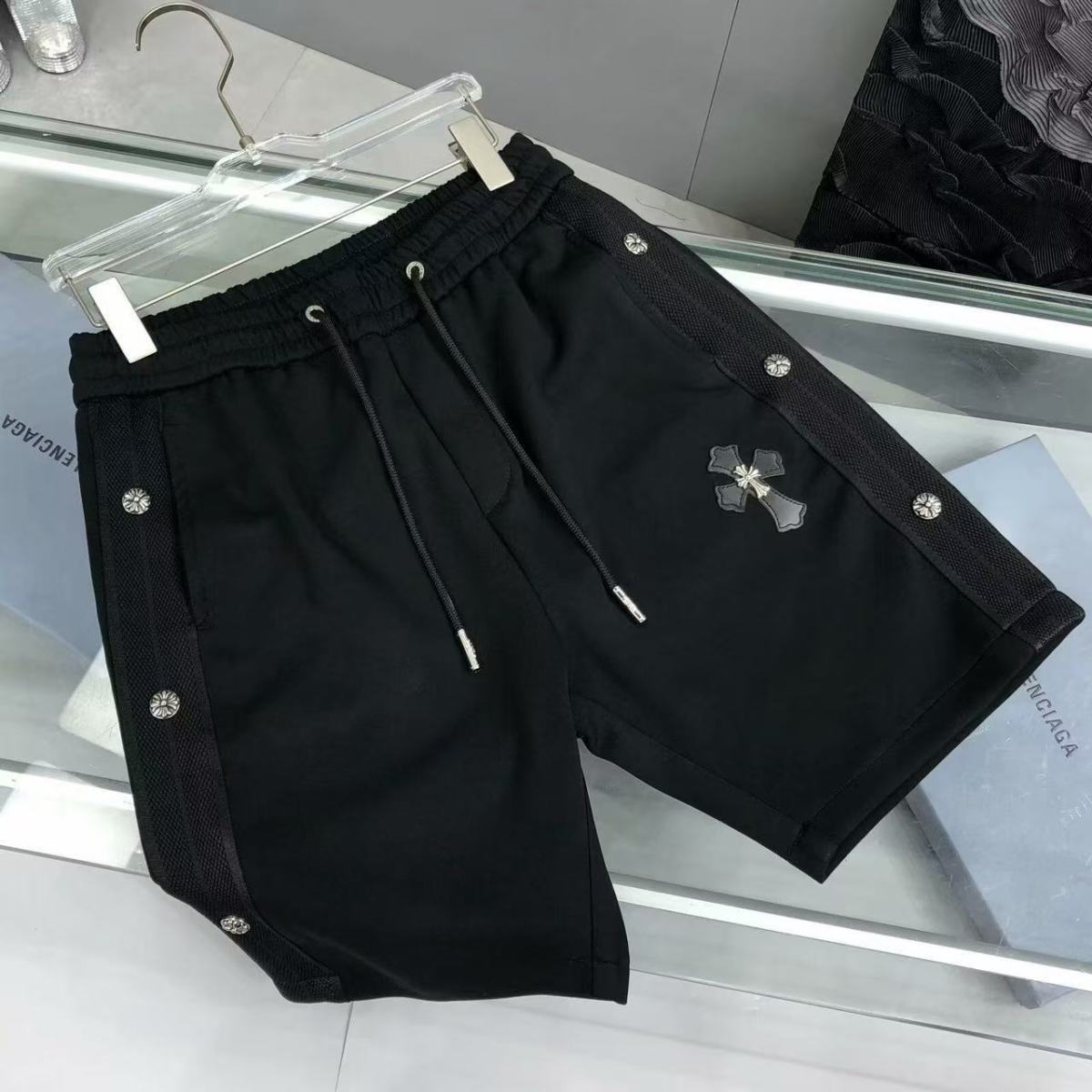 『M-4XL』夏用メタリック柄スポーツカジュアルショーツ メンズ ルーズ 五分丈パンツ