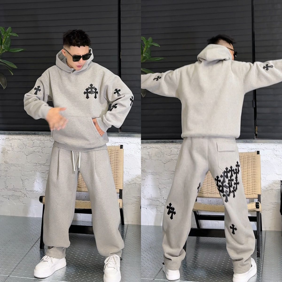 【M-4XL】人気の新作秋メンズツーピースパーカー＆パンツセット