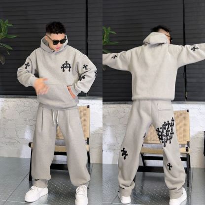 【M-4XL】人気の新作秋メンズツーピースパーカー＆パンツセット