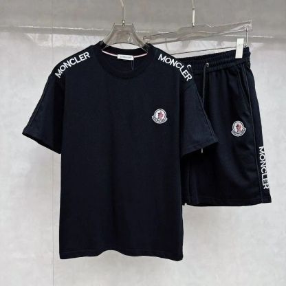 『M-5XL』夏物プリントカジュアルファッションユニセックスラウンドネック半袖ショートパンツセット
