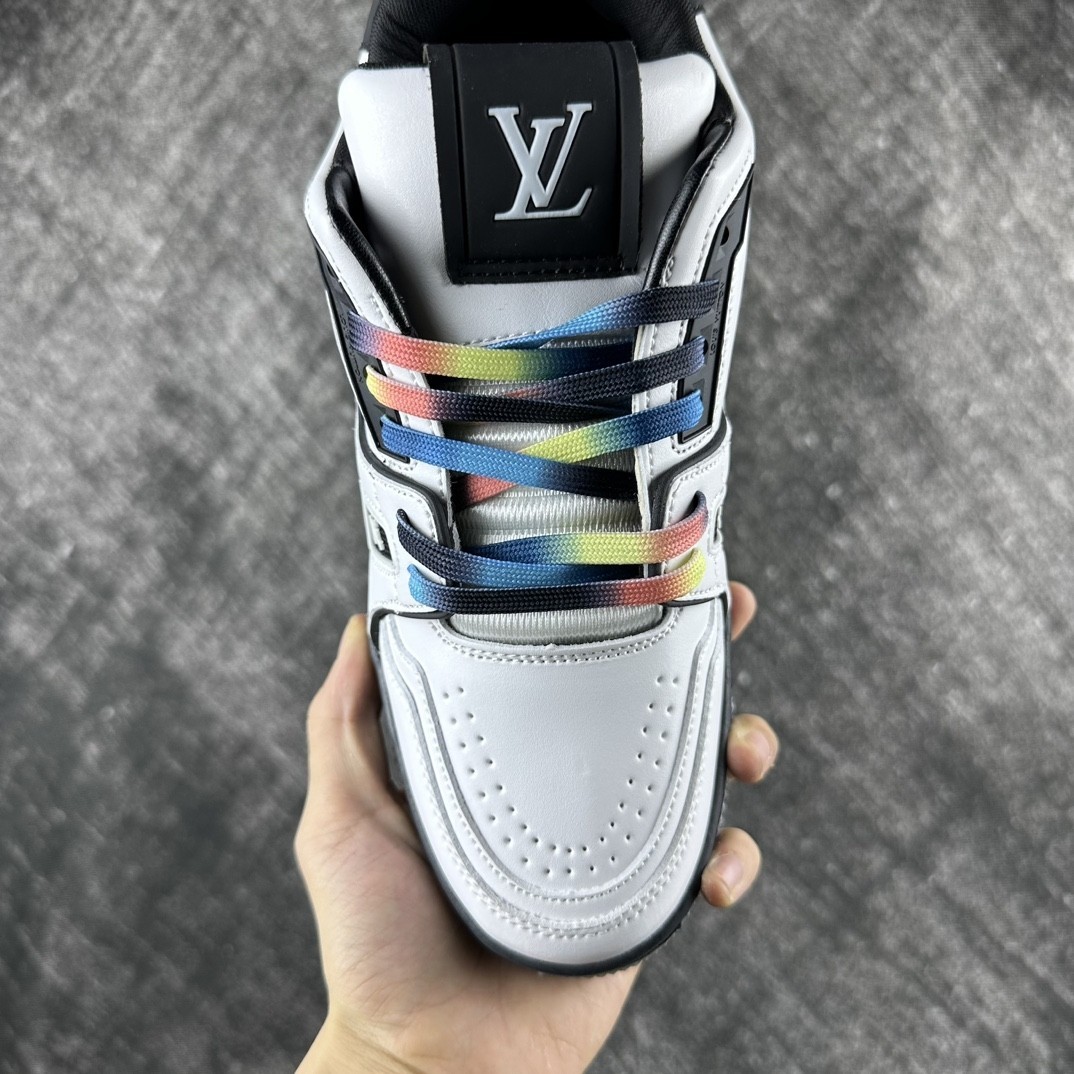 【L001】ルイ・ヴィトン LOUIS VUITTON TRAINER LINE SNEAKER "WHITE BLACK"