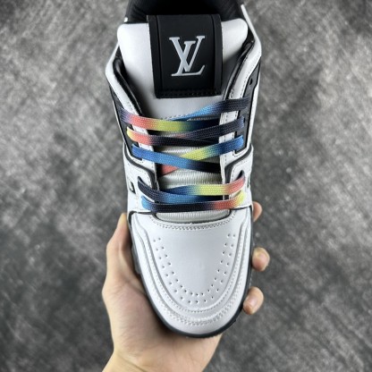 【L001】ルイ・ヴィトン LOUIS VUITTON TRAINER LINE SNEAKER "WHITE BLACK"