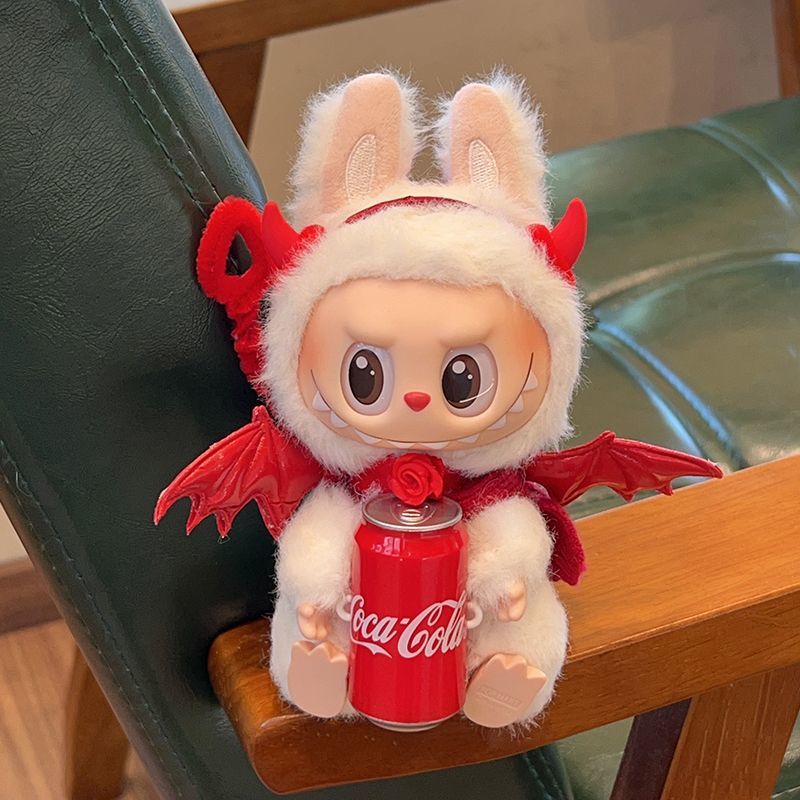 LABUBU 服 - 悪魔の翼 Bubu 人形 服 コーラ レッド ドレス かわいい セット 1 2 3 世代
