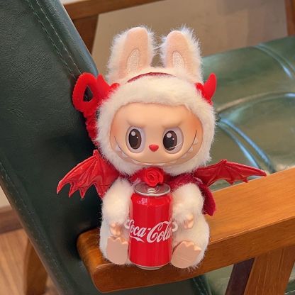 LABUBU 服 - 悪魔の翼 Bubu 人形 服 コーラ レッド ドレス かわいい セット 1 2 3 世代