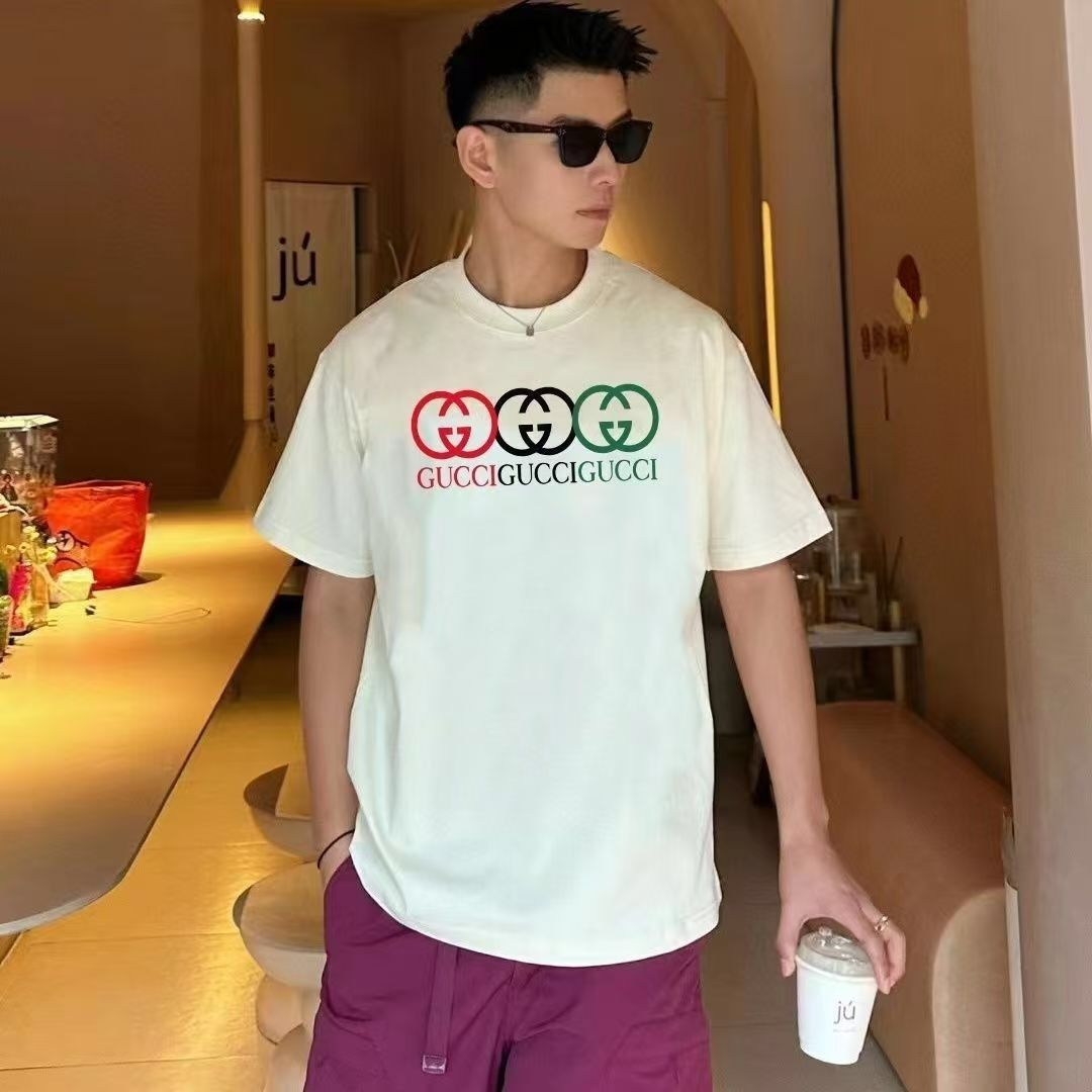 夏のトレンドの半袖レターラウンドネックプリント万能Tシャツ