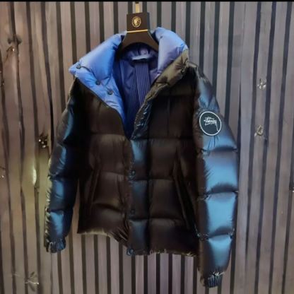 『M-4XL』新しい冬の高級メンズ綿詰めジャケット、暖かい、スタンドカラー、カジュアルで洗練されています