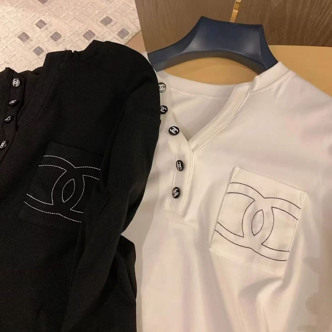 『フリーサイズ』春と秋の女性のための高品質の刺繍Vネック長袖エレガントなトップス