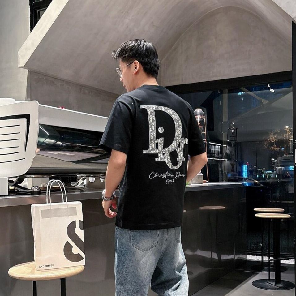 【S-5XL】夏のゆったりとした新しい半袖トレンドプリントクルーネックピュアコットンTシャツ