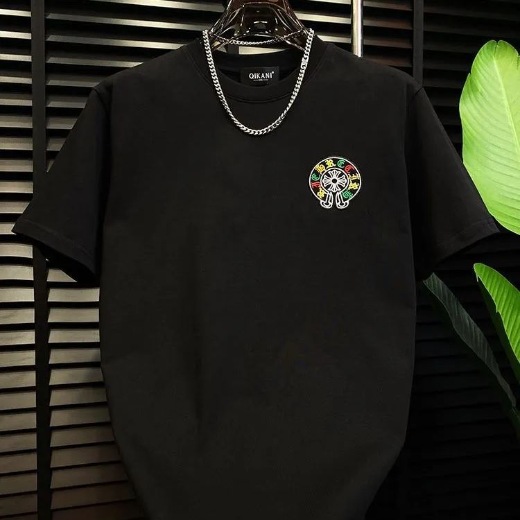 『M-4XL』流行のブランドから、ファッショナブルで高級感のあるプリント柄のメンズ半袖Tシャツ