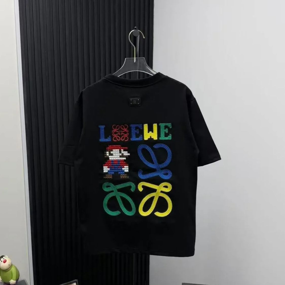 【S-2XL】人気のスーパーマリオコラボレーション半袖Tシャツ（男女兼用、刺繍入り）