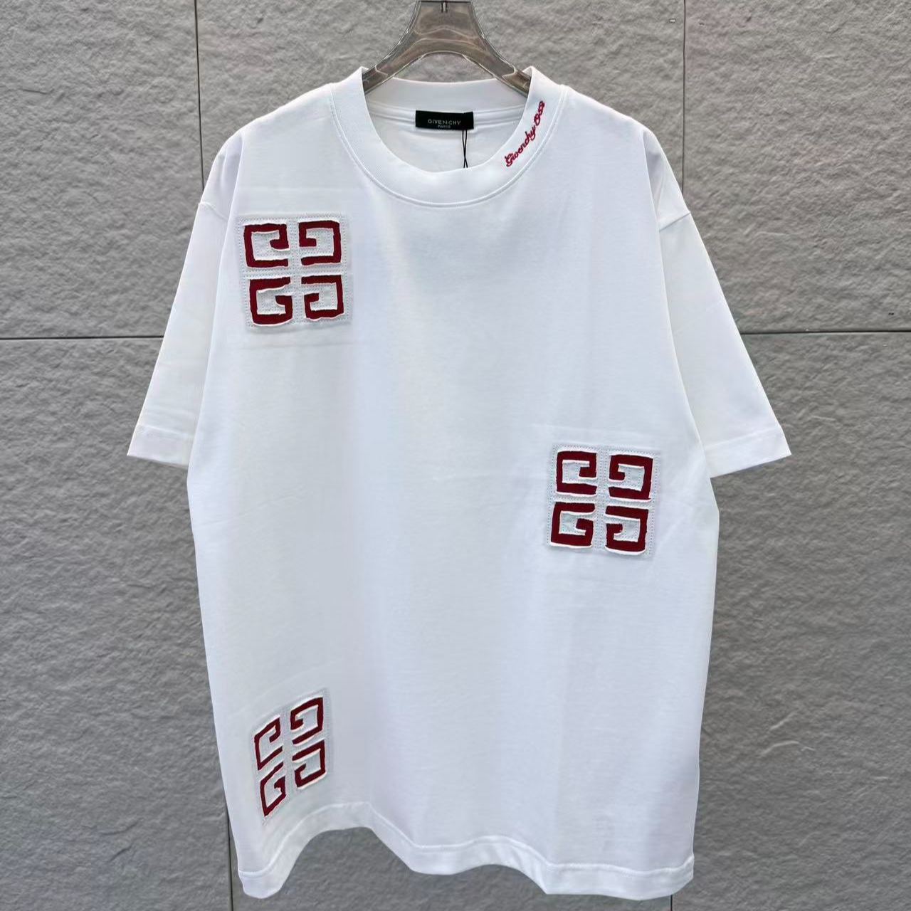 『S-2XL』新作 春夏 刺繍入り ラウンドネック 半袖Tシャツ、ユニセックス