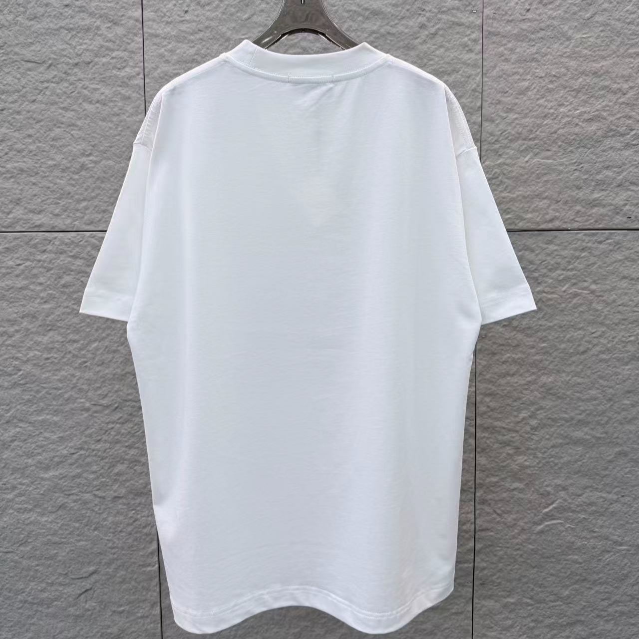 『S-2XL』新作 春夏 刺繍入り ラウンドネック 半袖Tシャツ、ユニセックス