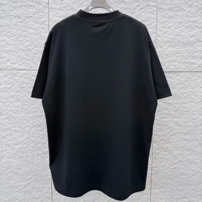 『S-2XL』新作 春夏 刺繍入り ラウンドネック 半袖Tシャツ、ユニセックス