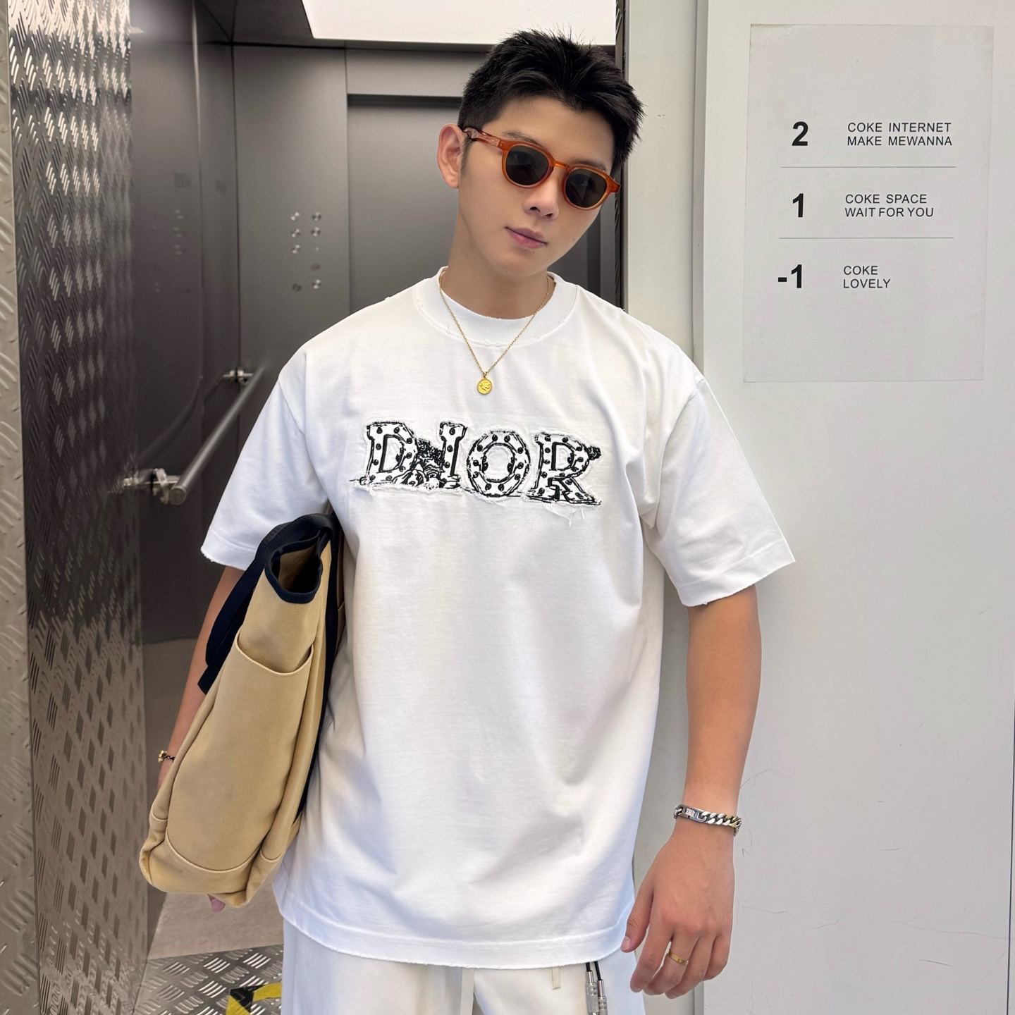 [Copy]『S-2XL』春夏新作：刺繍とビーズ装飾を施したクルーネック半袖Tシャツ