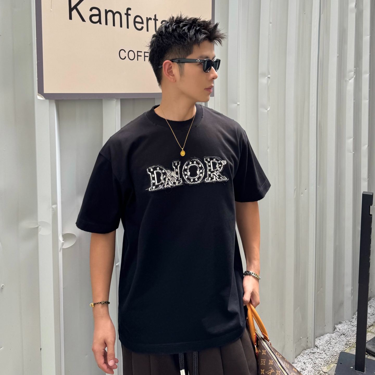 [Copy]『S-2XL』春夏新作：刺繍とビーズ装飾を施したクルーネック半袖Tシャツ