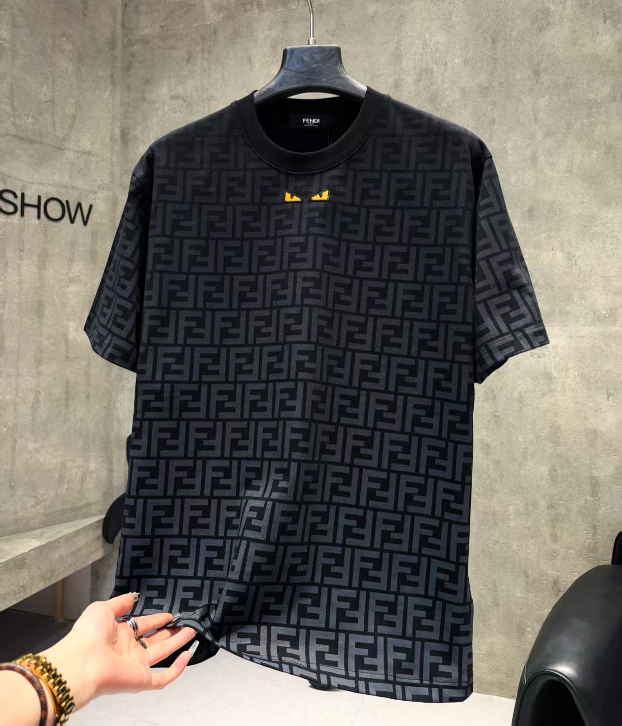 『S-2XL』春夏新作定番刺繍入り全面プリント カジュアル半袖Tシャツ