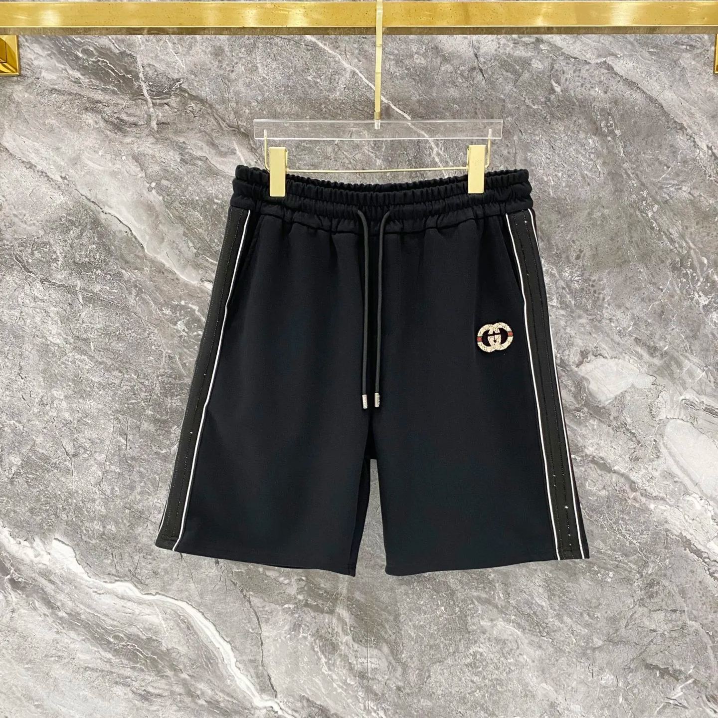 『M-3XL』夏のファッション、クルーネックTシャツとショートパンツのスーツ