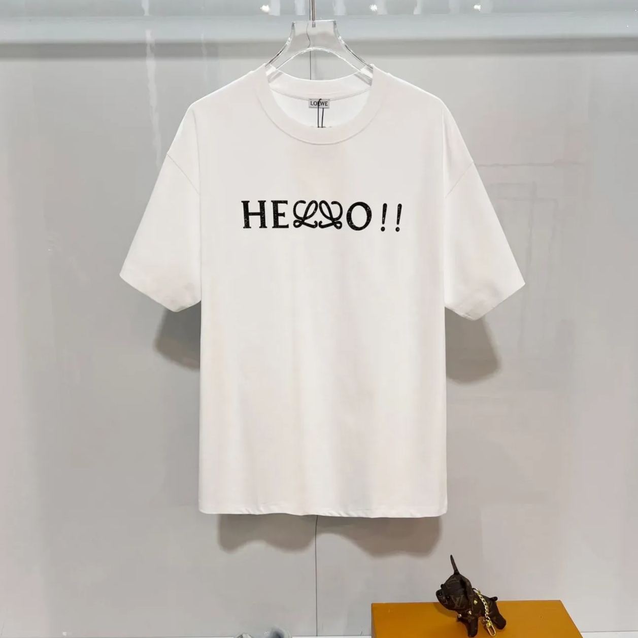 新作プリント柄のおしゃれなカジュアル半袖Tシャツ、ラウンドネックトップス