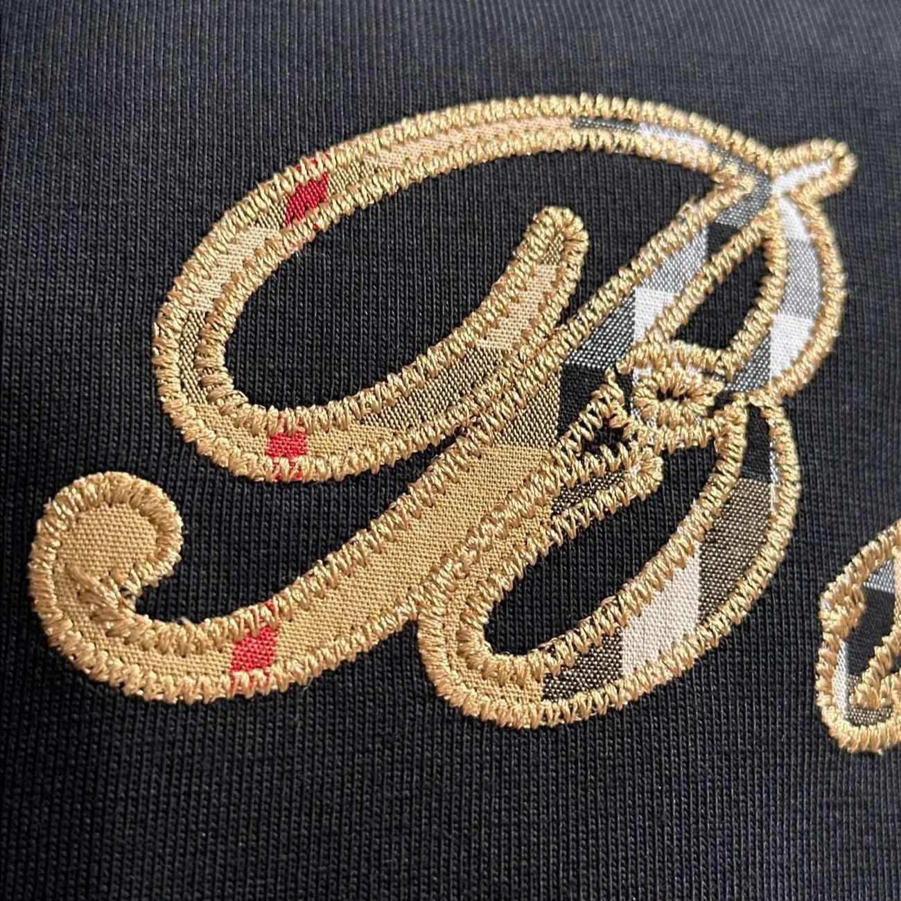 『XS-L』新作 春夏 刺繍入りチェック柄 カジュアル半袖Tシャツ