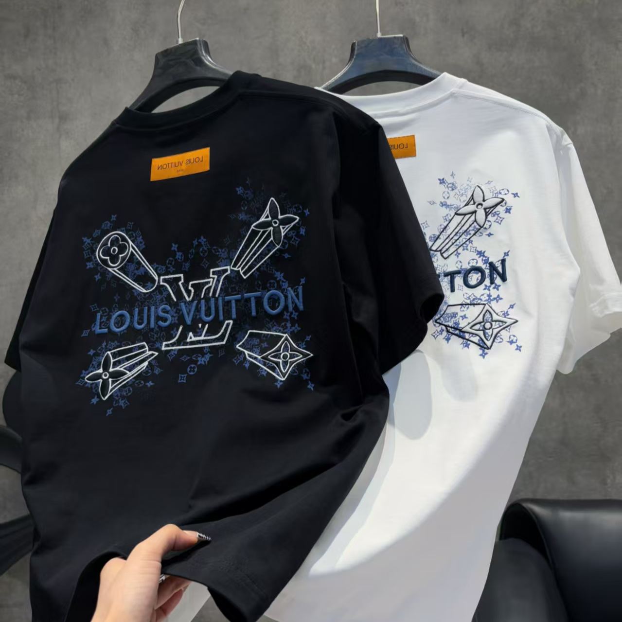 『S-2XL』新作春夏コレクション刺繍入り半袖Tシャツ ユニセックス