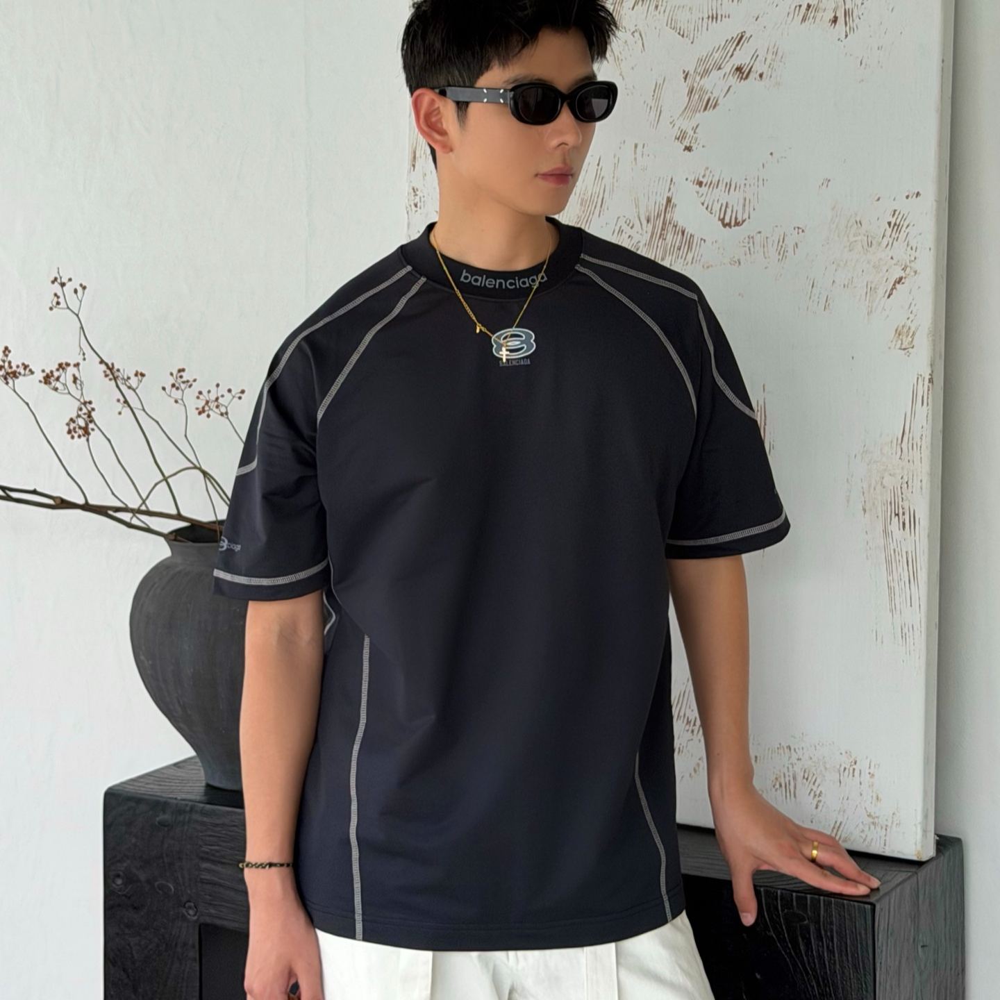 『S-2XL』春夏新作速乾Tシャツ、スポーティなクルーネック、半袖、ゆったりフィット