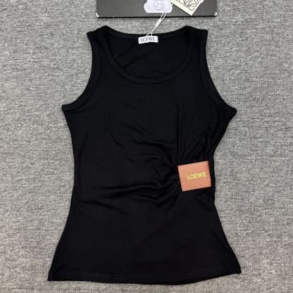 『S-L』夏用スリムフィットベスト、ラウンドネック、ウエストデザイントップス、ノースリーブベスト