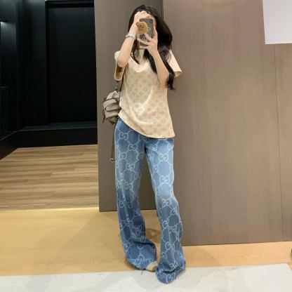 『S-XL』人気の夏物伸縮性ハイウエストジーンズ - 超売れ筋商品