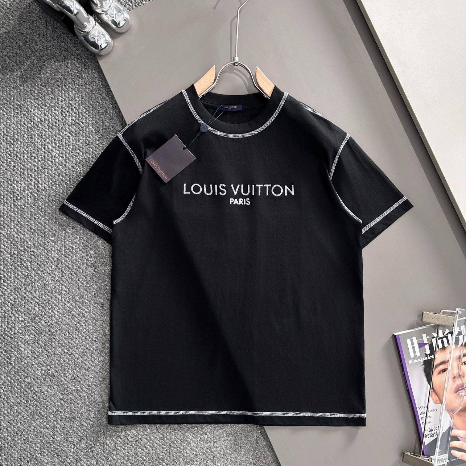 [Copy]新作プリントクルーネックTシャツ ユニセックスの半袖トップスで、夏にぴったりです
