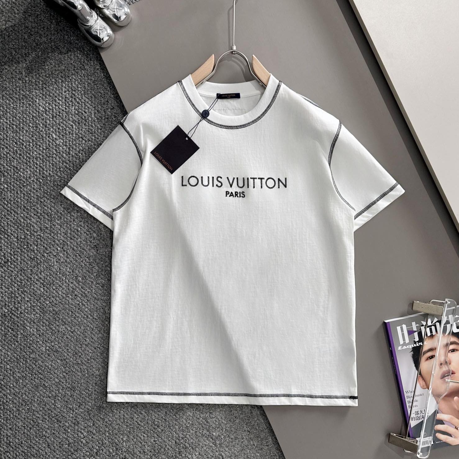[Copy]新作プリントクルーネックTシャツ ユニセックスの半袖トップスで、夏にぴったりです