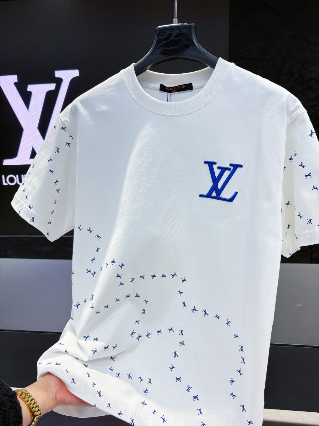 『S-XL』新作プリント入りプレミアム半袖シャツ、ユニセックススタイル。