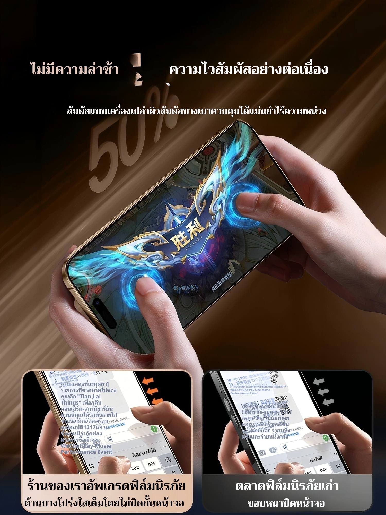 ฟิล์มกระจกแข็งคุณภาพสูง สำหรับ iPhone 17 ป้องกันรอยขีดข่วนและกันกระแทกอย่างมีประสิทธิภาพ เต็มจอ สำหรับ iPhone 11 /iphone 17pro ฟิล์มกันเสือก แข็งแรง ใส คมชัด ป้องกันหน้าจอจากการตกกระแทกได้ดีเยี่ยม ไอโฟน ด้าน ฟิล์ม