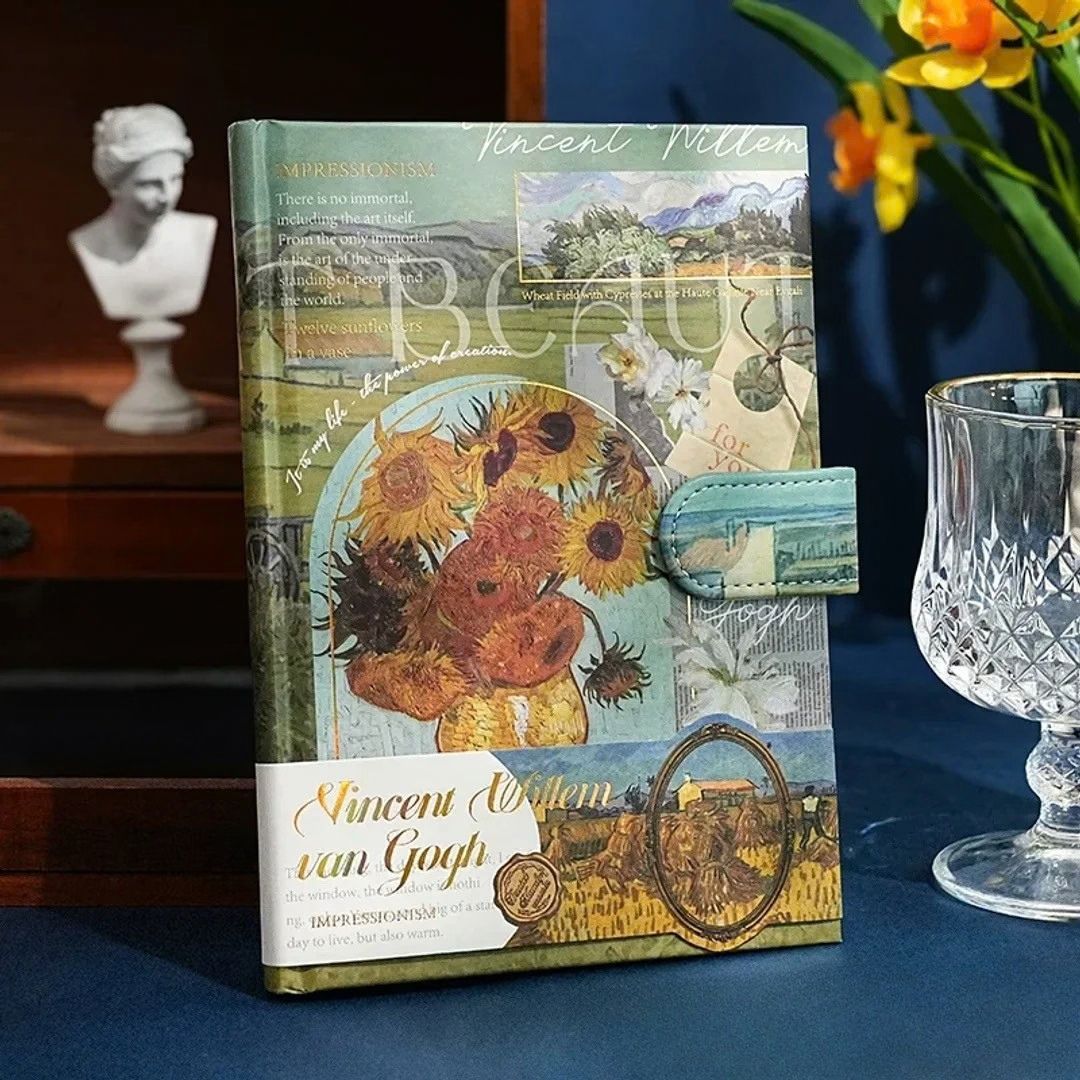 Van Gogh Starry Night Embossed Journal Notebook (Set of 3)