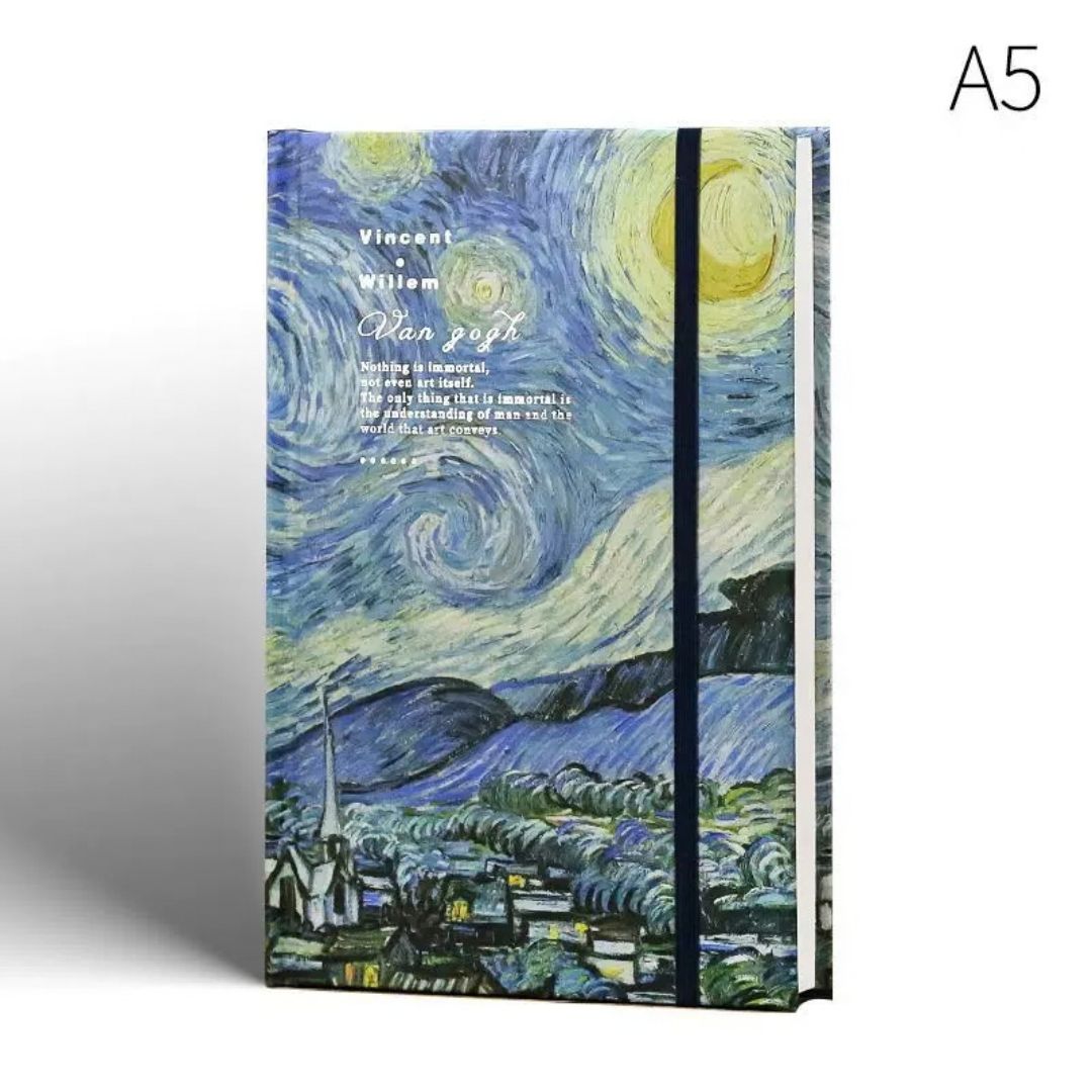 Van Gogh-Inspired Thick Hardcover Sketchbook (Set of 3)